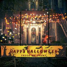 Halloween Outdoor Decoration 98 X 19" Large Happy Halloween Banner SET OF 4 new