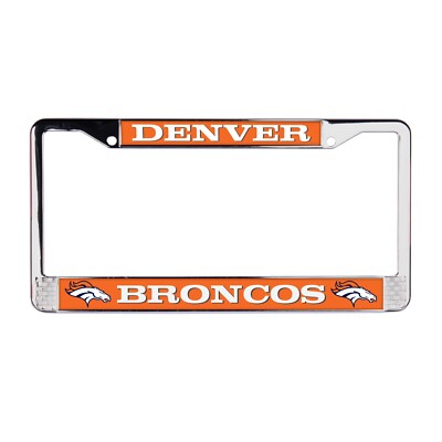 Denver Broncos NFL 3D Polyurethane Chrome License Plate Frame for Car-Truck-SUV
