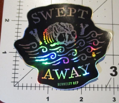 AVETT BROTHERS Swept Away skull foil STICKER decal