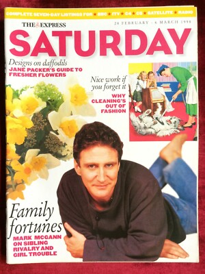 SATURDAY mag 28/02/1998 MARK McGANN Amanda Ooms Antoine de Caunes Joan Bakewell