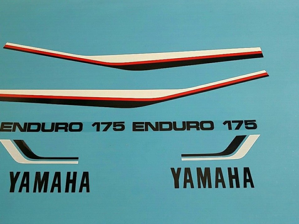 YAMAHA 1978 DT175 SIDE COVER DECALS GRAPHICS LIKE NOS | Australia