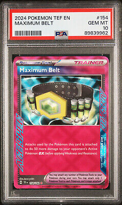 PSA 10 GEM Mint Maximum Belt 154/162 ACE SPEC Rare - Pokémon PSA 10 GEM Mint Maximum Belt 154/162 ACE SPEC Rare - Pokémon