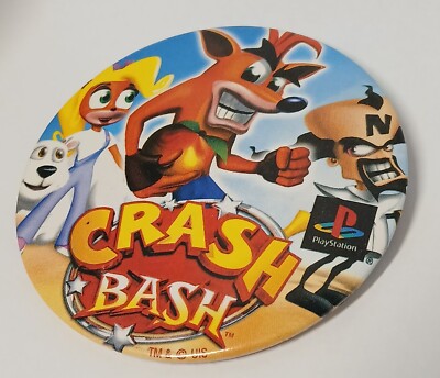 Vintage 2000 Crash Bash Crash Bandicoot Playstation 1 Promo Pin Button