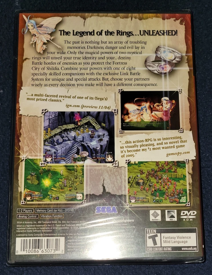 New/Sealed: SHINING TEARS - Playstation 2 ps2 - Image 2 of 4