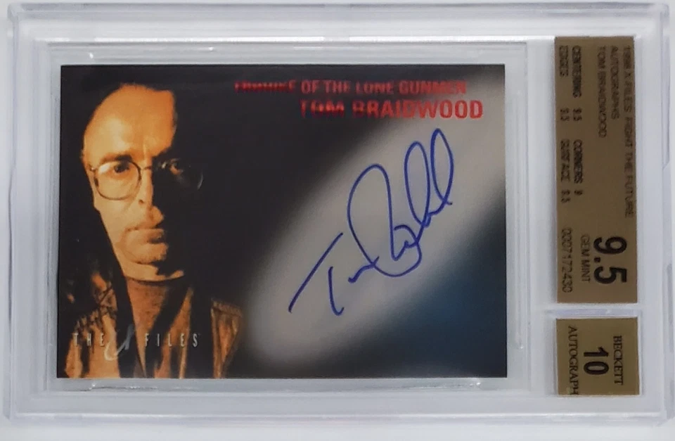 1998 Topps the X-Files Fight the Future Autograph Tom Braidwood BGS 9.5 Gem Mint - Image 3 of 3