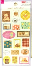 DAISO Bear Collection Stamp Design Sticker Sheet / Made in Japan Bears