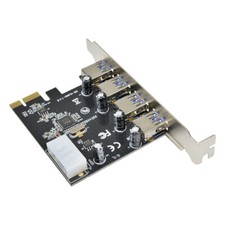4 Port PCI-E to USB 3.0 HUB PCI Express Expansion Card Adapter 5 Gbps Speed.