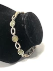 Vintage Silvertone Link Faux Jade 7" Women’s Bracelet. Costume Jewelry.