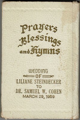 Prayers Blessings and Hymns 1959 wedding gift book dual language 5.75'' x 3.75''