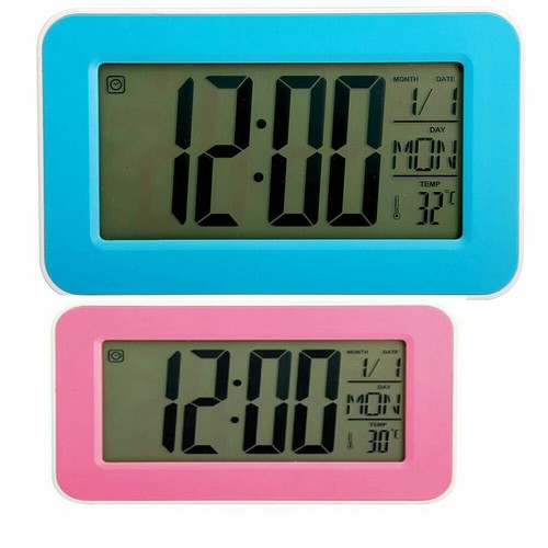 Sveglia termometro allarme data orario misurazione temperatura con display  lcd | eBay