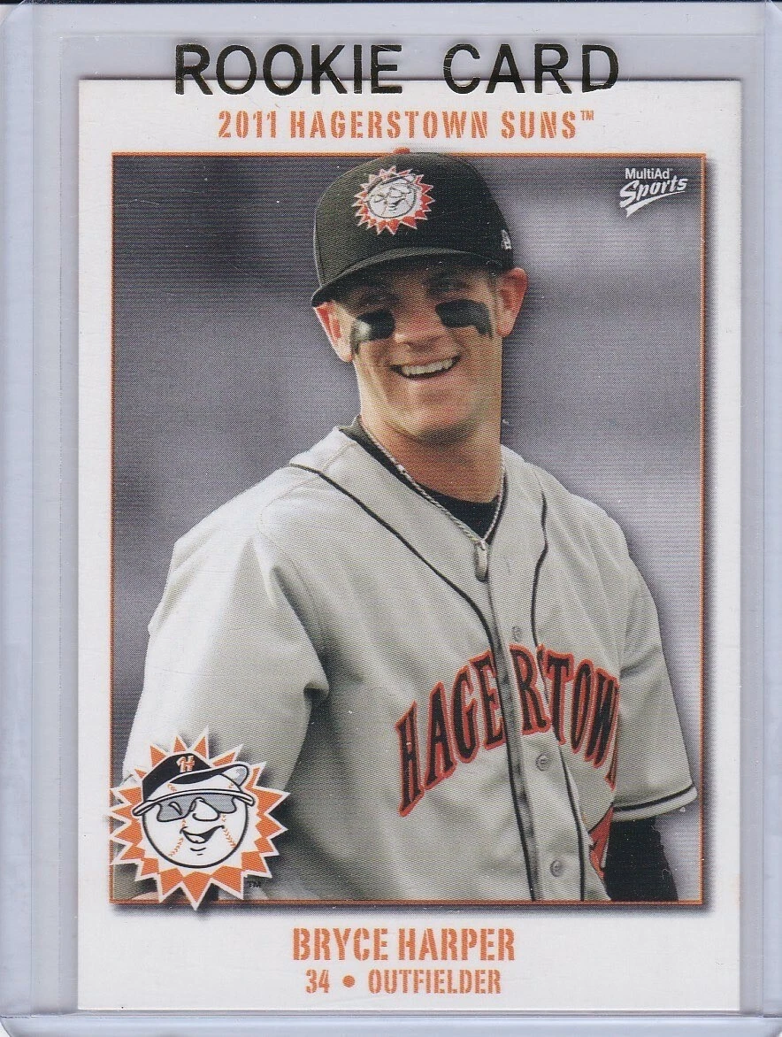 BRYCE HARPER ROOKIE CARD 2011 Hagerstown Suns RC Baseball Minor