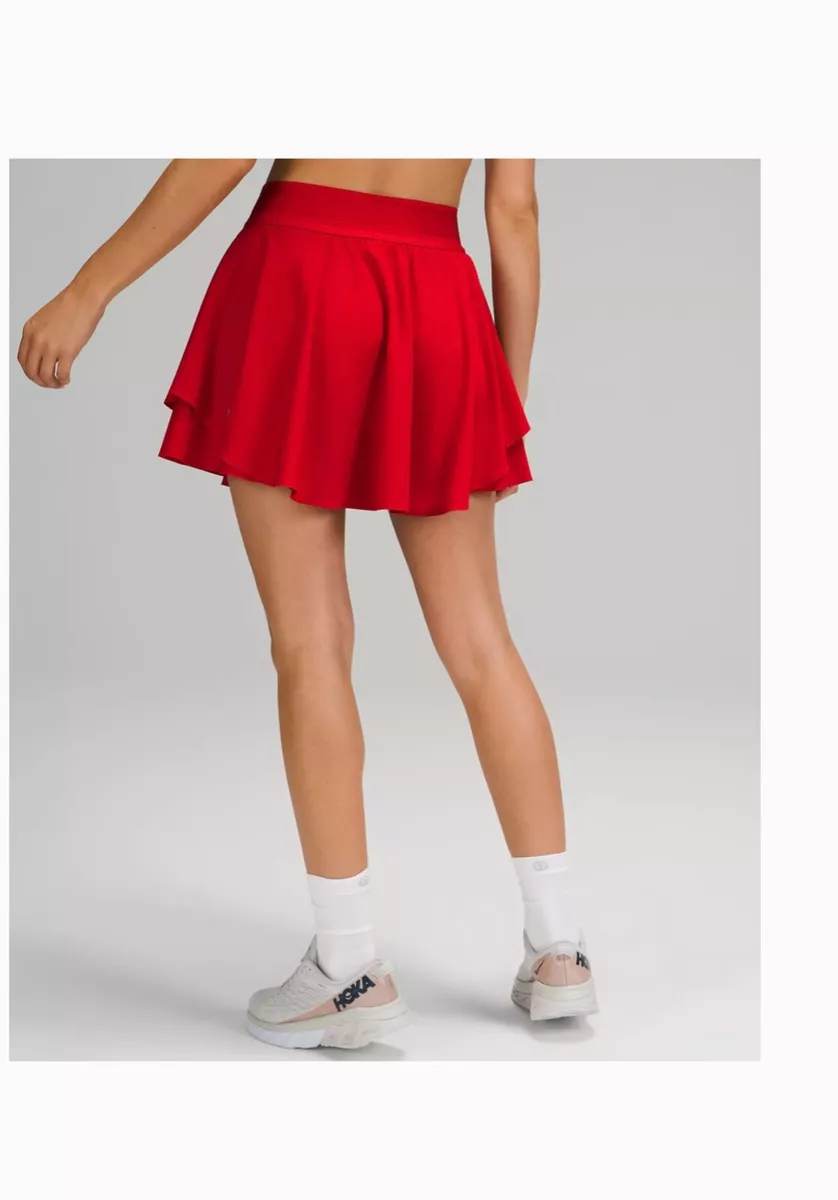 Lululemon red cheap tennis skirt
