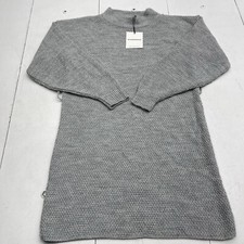Glamorous Grey Knit Long Sleeve Sweater Dress Women’s Size 4 New Defects