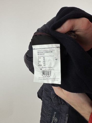 SCHNEIDERS Wool Coat Zipper Sport Peacoat Coat Mens Size 52 - Picture 11 of 16