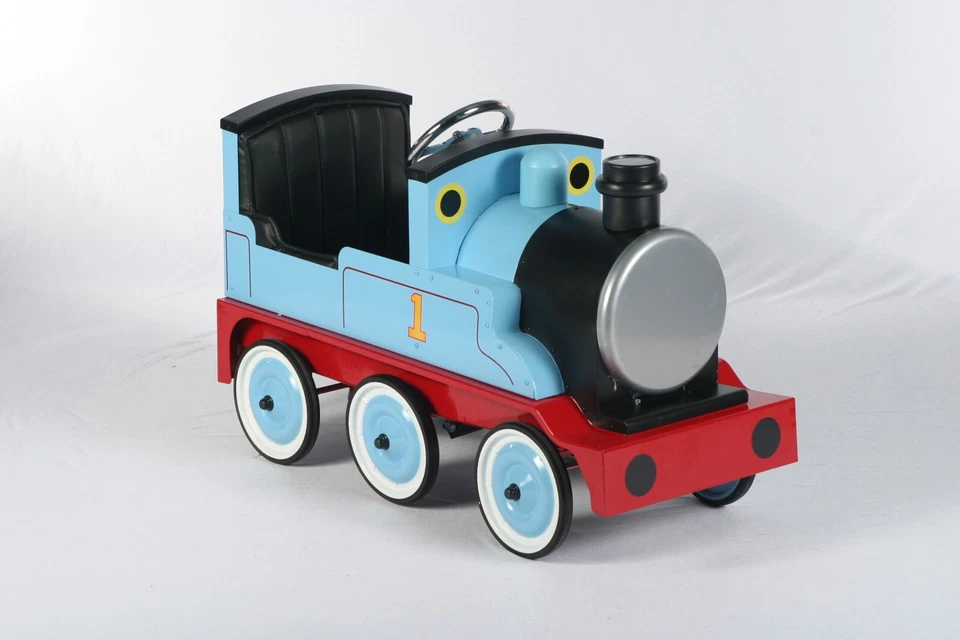 Coche a pedales de tren de metal estilo clásico azul vintage - tamaño completo elección de regalo perfecta Foto 4 de 4