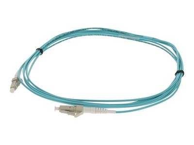 AddOn 1m LC to LC Aqua OM4 Simplex OFNR [Riser-Rated] Fiber Patch Cable
