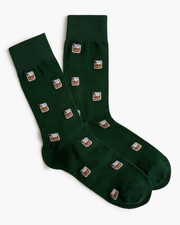 NWT Men’s J. Crew Old-Fashioned Cocktail Socks Father’s Day Gift Green Sold Out!