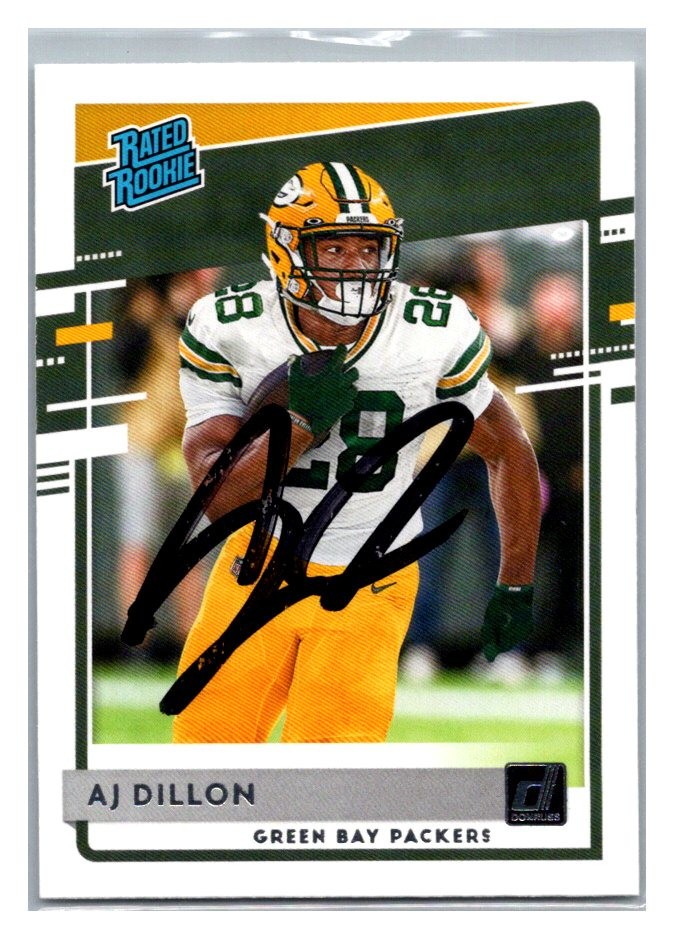 2020 Panini A. J. Dillon Donruss Rated Rookie #324 Auto Signed Card TD1590