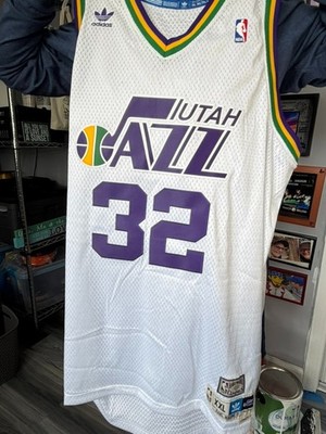 Utah jazz jersey throwback NBA Malone +2 XXL Adidas NWOT