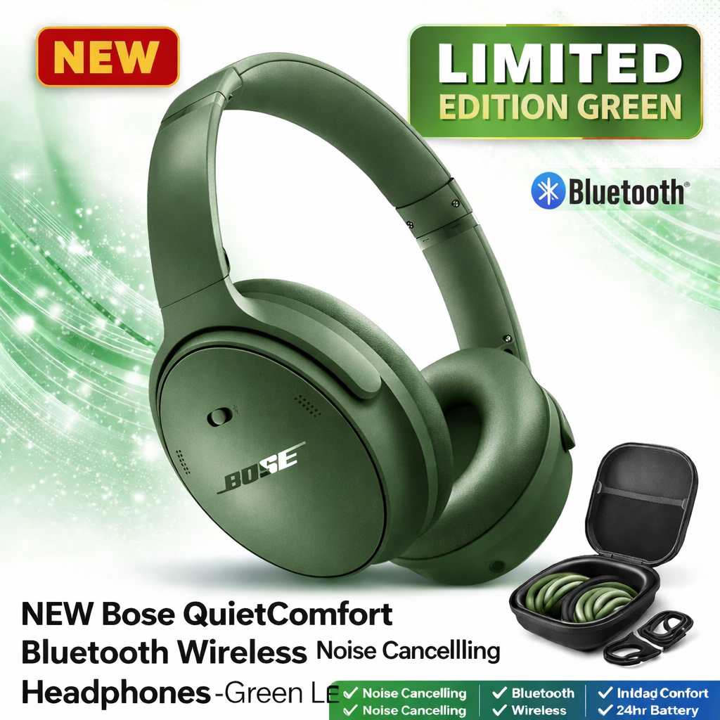 Bose QuietComfort Wireless Over-Ear Headphones - Green for sale