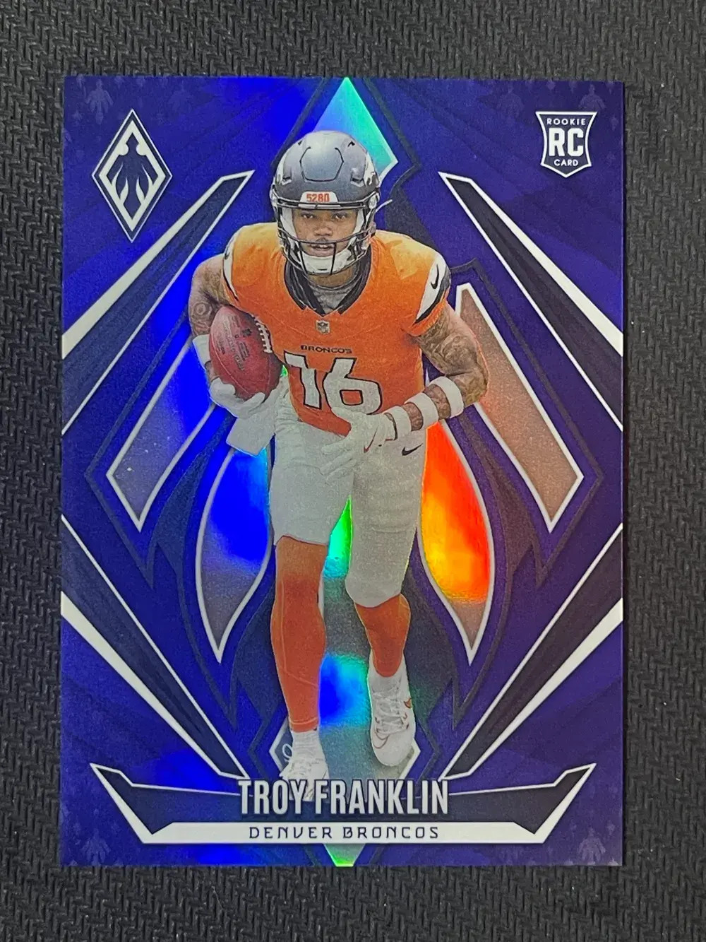 TROY FRANKLIN 2024 Panini Phoenix - Rookie #244 Blue /50 (RC) Broncos JP