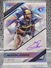 Jackson Chourio 2025 Topps Diamond Icons White Polychromatink Brewers Auto /15