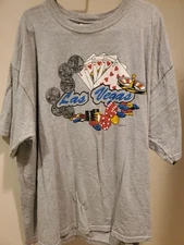 Las Vegas Graphic Gray T-shirt, Size 2XL