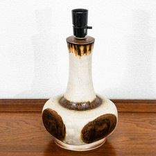 Mid Century Modern Table Lamp Ceramic Stoneware Axella Studio Brown Tan MCM