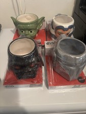 Star Wars, tazas de cerámica, juego de cuatro nuevas y nunca usadas.  Ver fotos. RARO