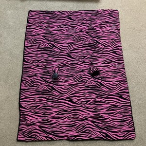 Hot Pink Zebra Fleece Infant/ Baby Car Seat Canopy/Tent/Cover Handmade