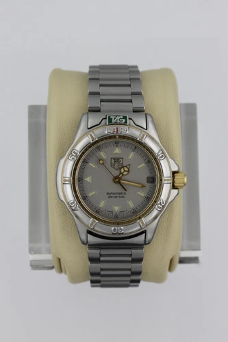 Tag Heuer 695.713 Midsize 4000 Series Automatic Watch Silver Gold Womens Mens