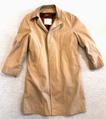 #ad London Fog Maincoats Men#x27;s 36 Short Vintage Rain Coat Zip in Faux Fur Liner $28.00