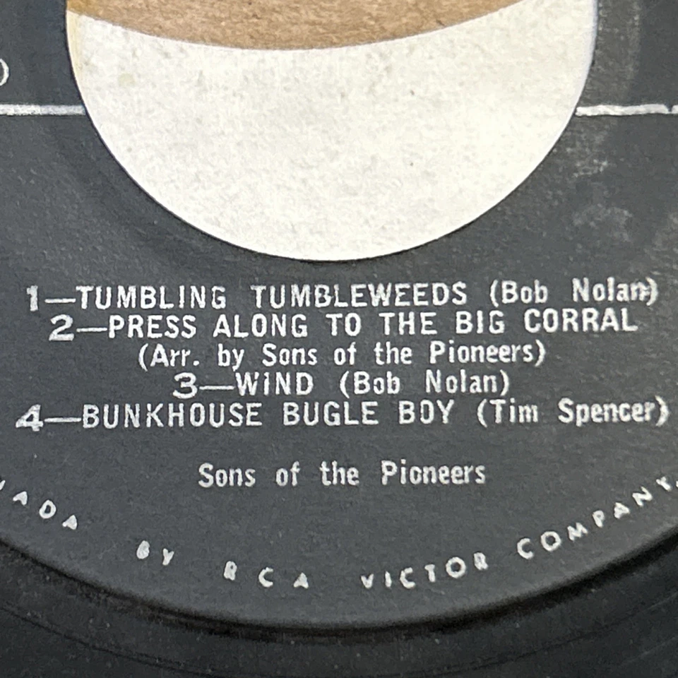 Sons Of The Pioneers Tumbling Tumbleweeds Bunkhouse Bugle Boy Happy Cowboy Ep Foto 3 de 4