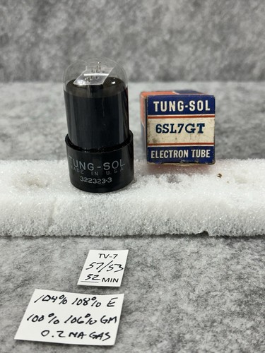 NOS SINGLE ULTRA RARE TUNG SOL 6SL7 GT ROUND PLATE TUBE - Picture 2 of 8