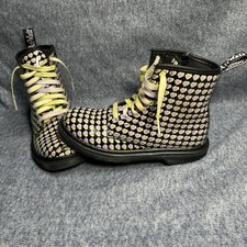 Dr. Martens Doc 1460 J Combat Boots Youth Size 3 Black With Purple Heart Read