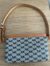 Michael Kors Belt Bag Waist Fanny Pack Signature Logo Blue canvas