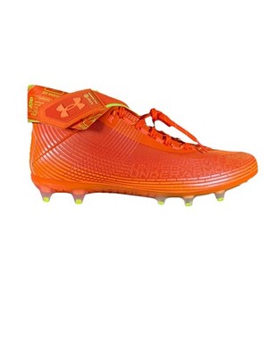 Under Armour Mens Highlight MC 3023716-801 Orange Yellow Football Cleats  Size 14