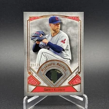 2017 Topps Museum Collection Meaningful Materials Corey Kluber 23/35 SICK RELIC!