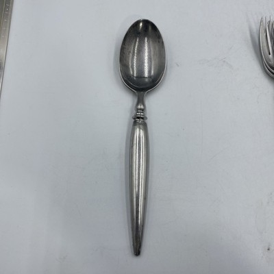 Saladmaster ELLISE satin Stainless Forged Japan Silverware Flatware ServingSpoon