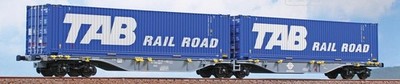 40497 ACME Containerwagen Typ Sggmrss 90 Doppelmodul Ermewa mit 2x 45ft Containe