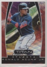 2019 Panini Chronicles Titan Ruby Wave Prizm 118/199 Ronald Acuna Jr #19 4k8