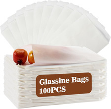 100 Glassine Wax Paper Bags 4x6" Sandwich Cookie Treat Cake Soap Packaging