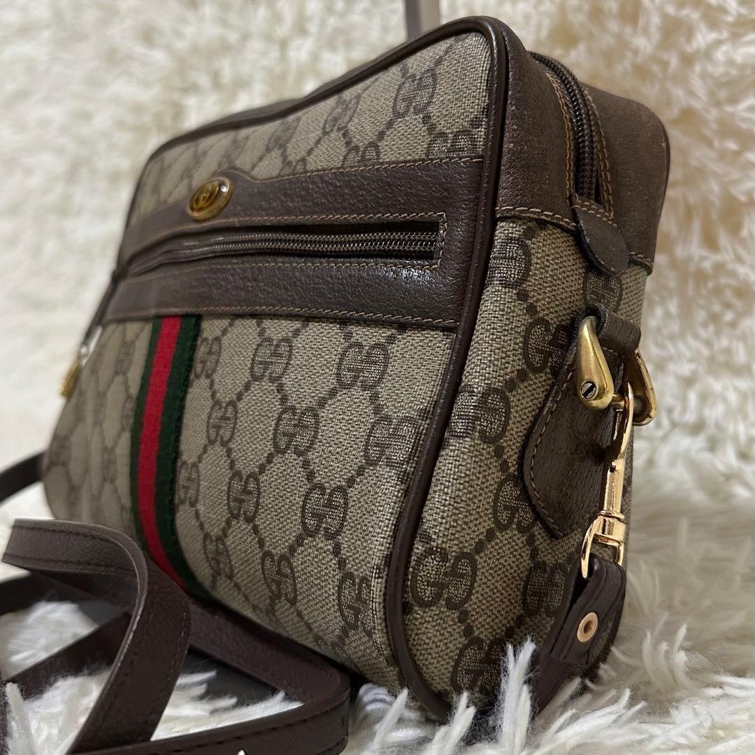 GUCCI Old Micro GG Supreme Leather Shoulder Bag Brown Unisex Crossbody Authenti thumbnail 4