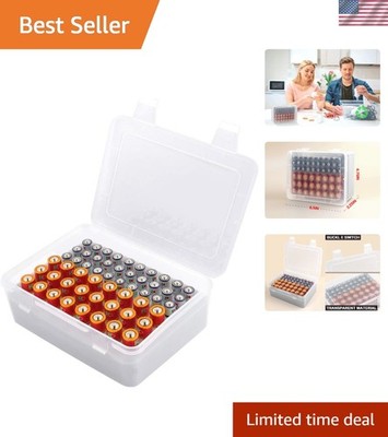 Elegant Battery Storage Organizer for 54 Batteries - AA & AAA Holder, Waterproof