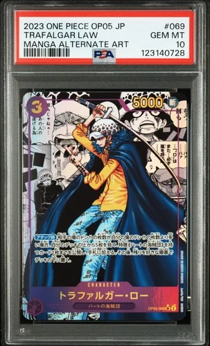 MANGA ALT ART TRAFALGAR LAW One Piece 2023 Japanese OP05-069 SR PSA 10