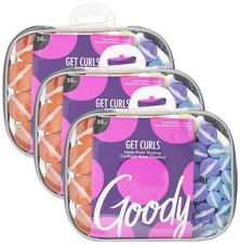 Goody GoCurl Foam Hair Rollers Assorted Colors 36 Count Pack of 3