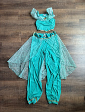 Disney Parks Jasmine Costume 2-Piece Set Turquoise Gold XL 14/16 Adult