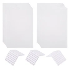 Miniature Roof Tiles PVC for Model Building White Pack of 10