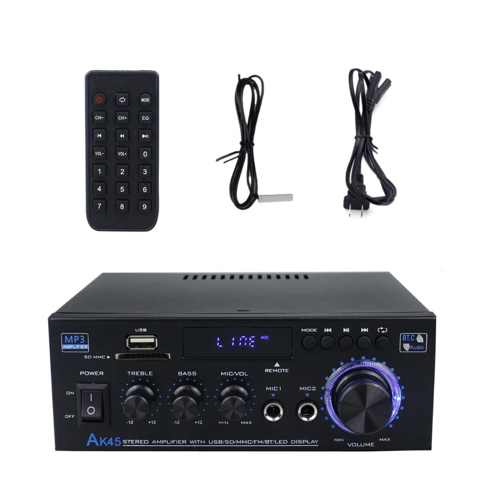 Versatile Audio Power Amplifier BT5.0 2-CHHiFi Stereo USB 2.0+SD Card Support - Image 2 of 4