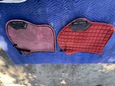 2 Lemieux Prosport Dressage Suede Quilted English Saddle Pad Red L